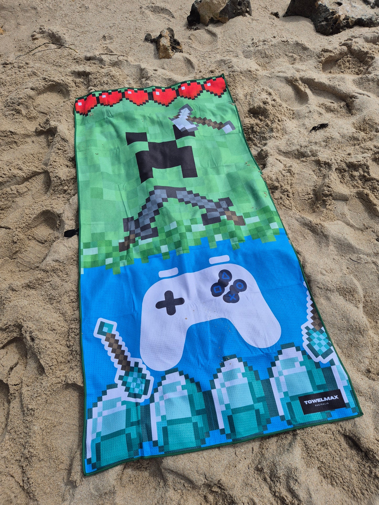 Kids Beach Towel-Minecraft,front