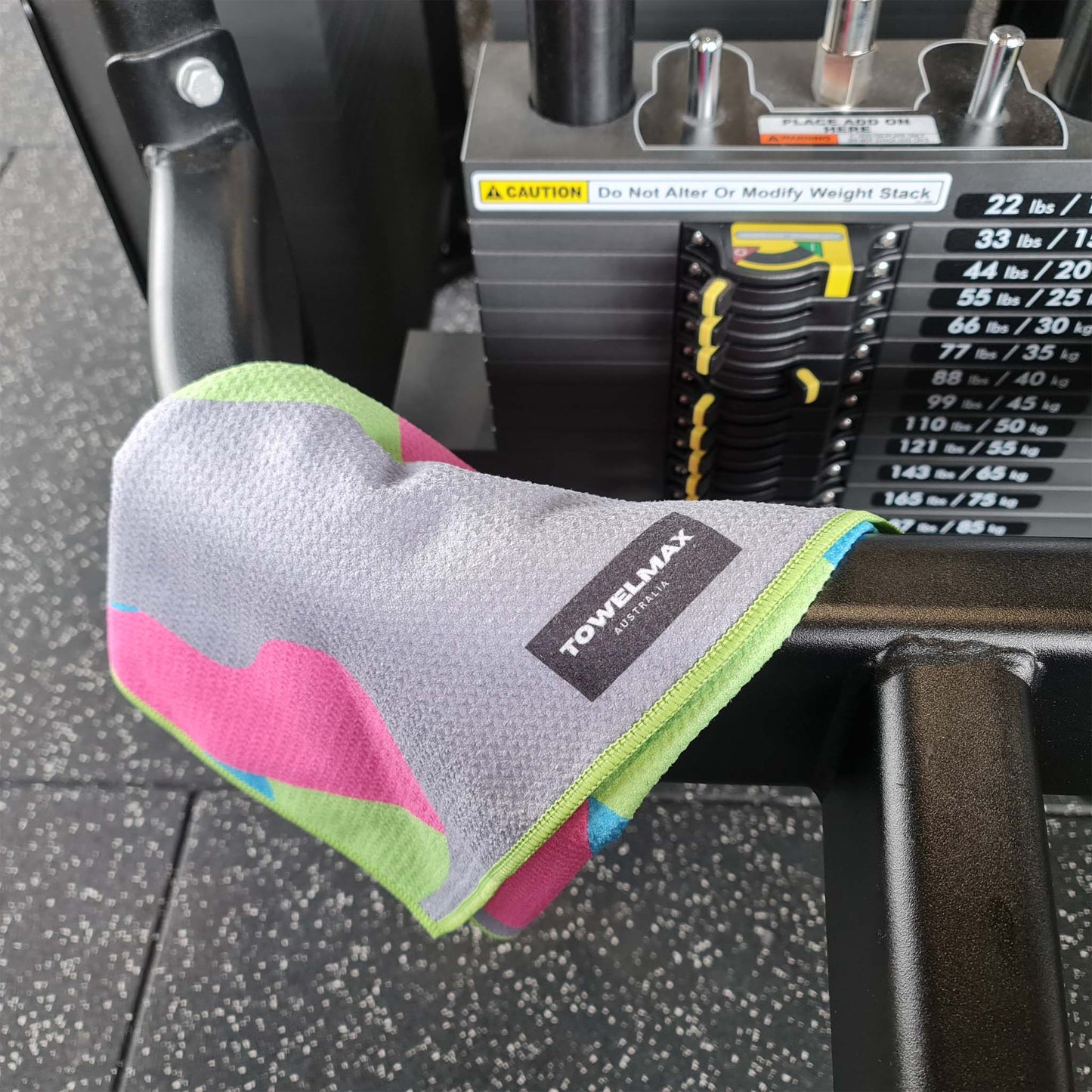 Hooded Gym Towel -CF pink, waffle Microfiber