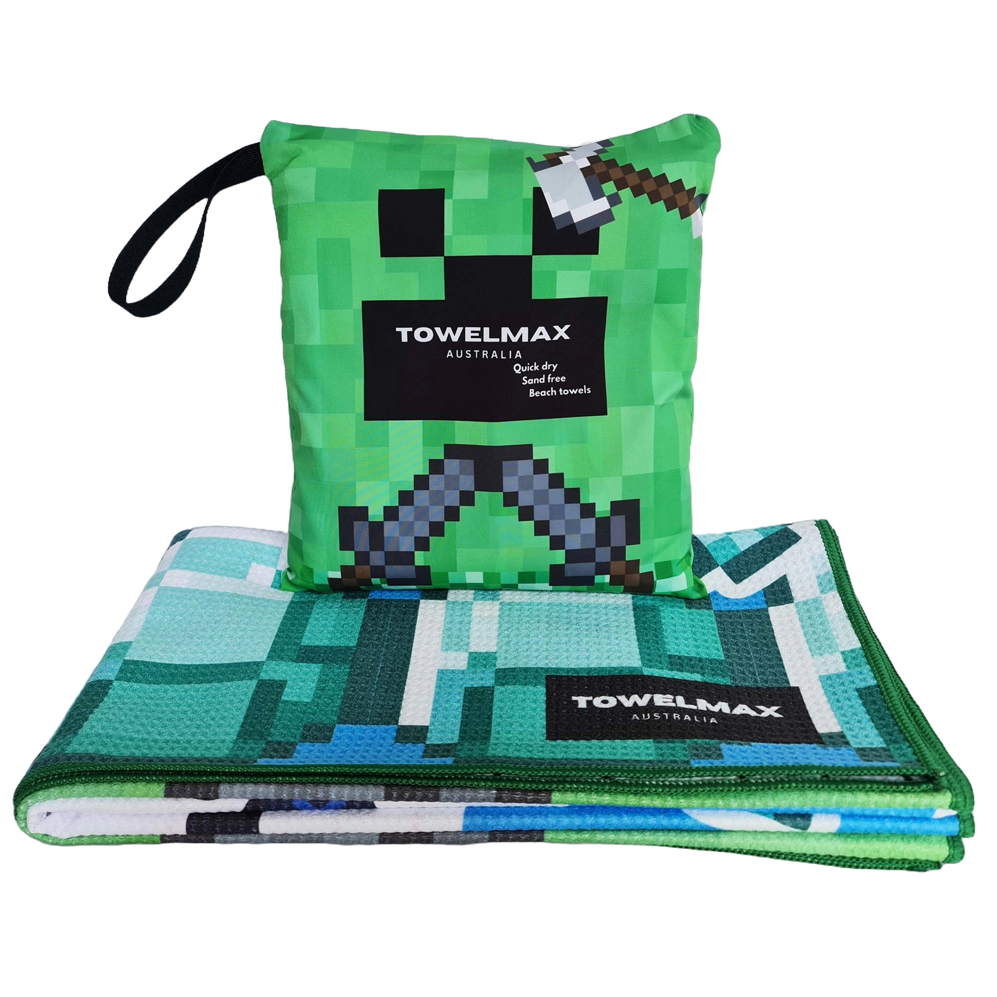 Kids sand free beach towel Minecraft