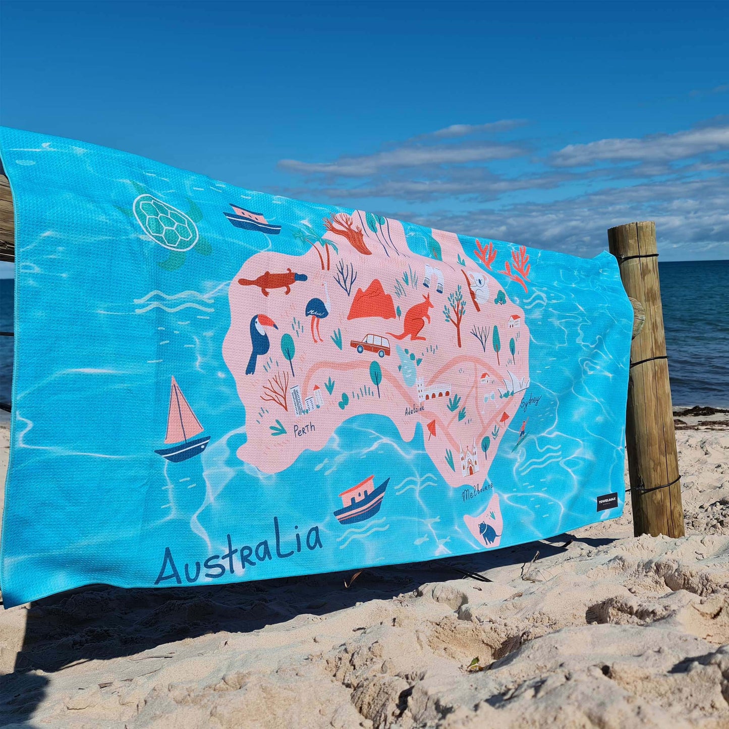 Sand Free beach towel-Aussie Lover
