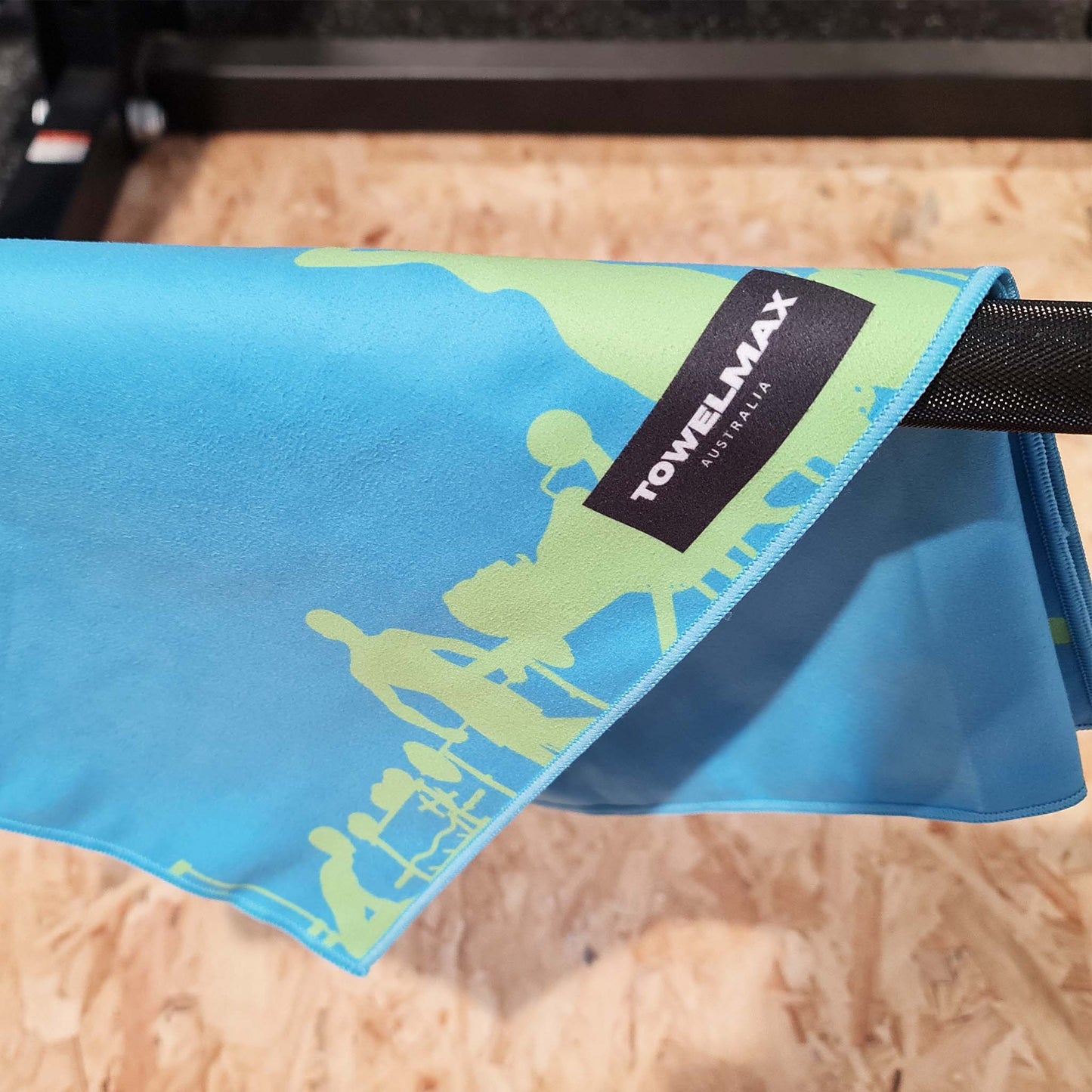 Hooded Gym Towel -blue, Suede Microfiber