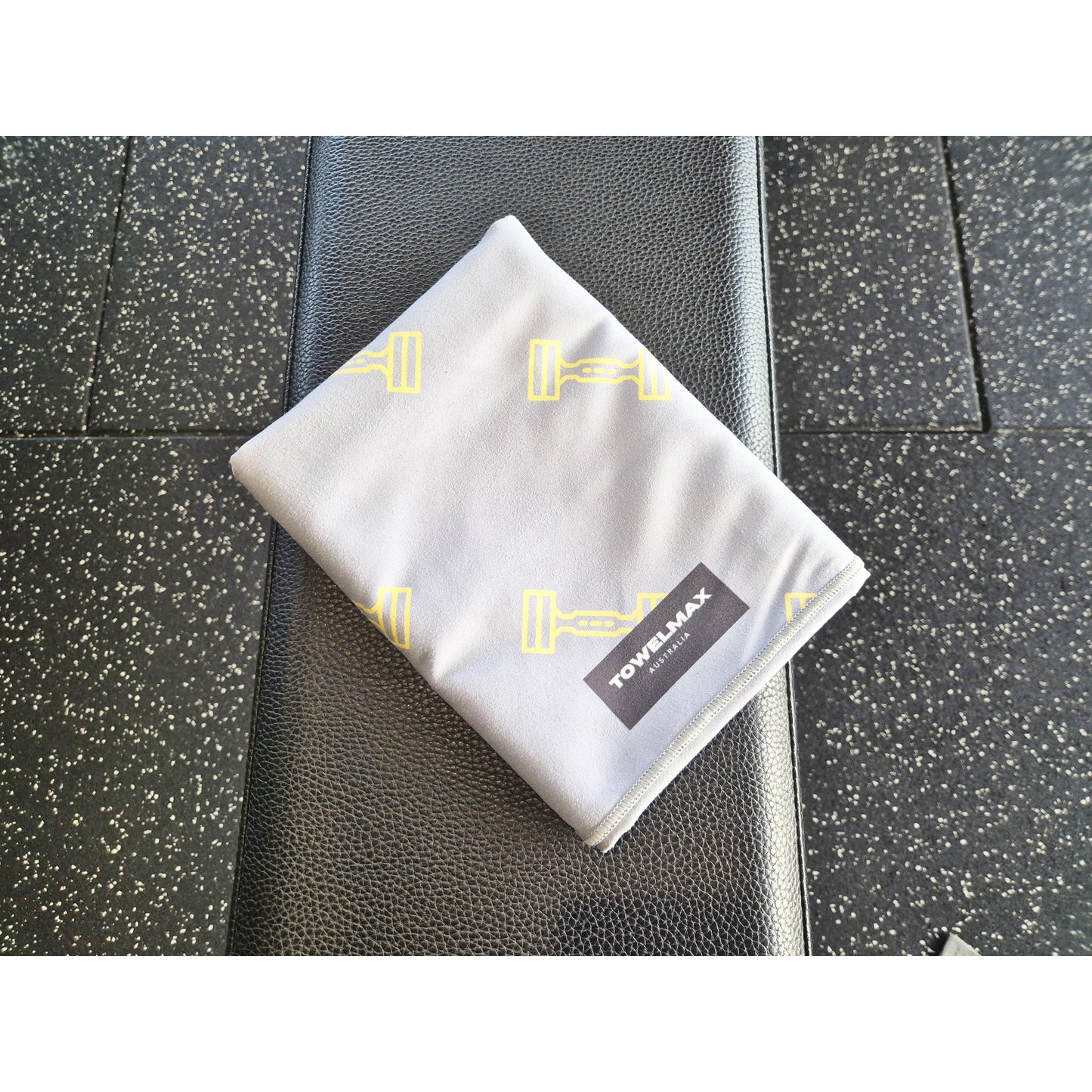 Hooded gym towel grey Suede Microfiber