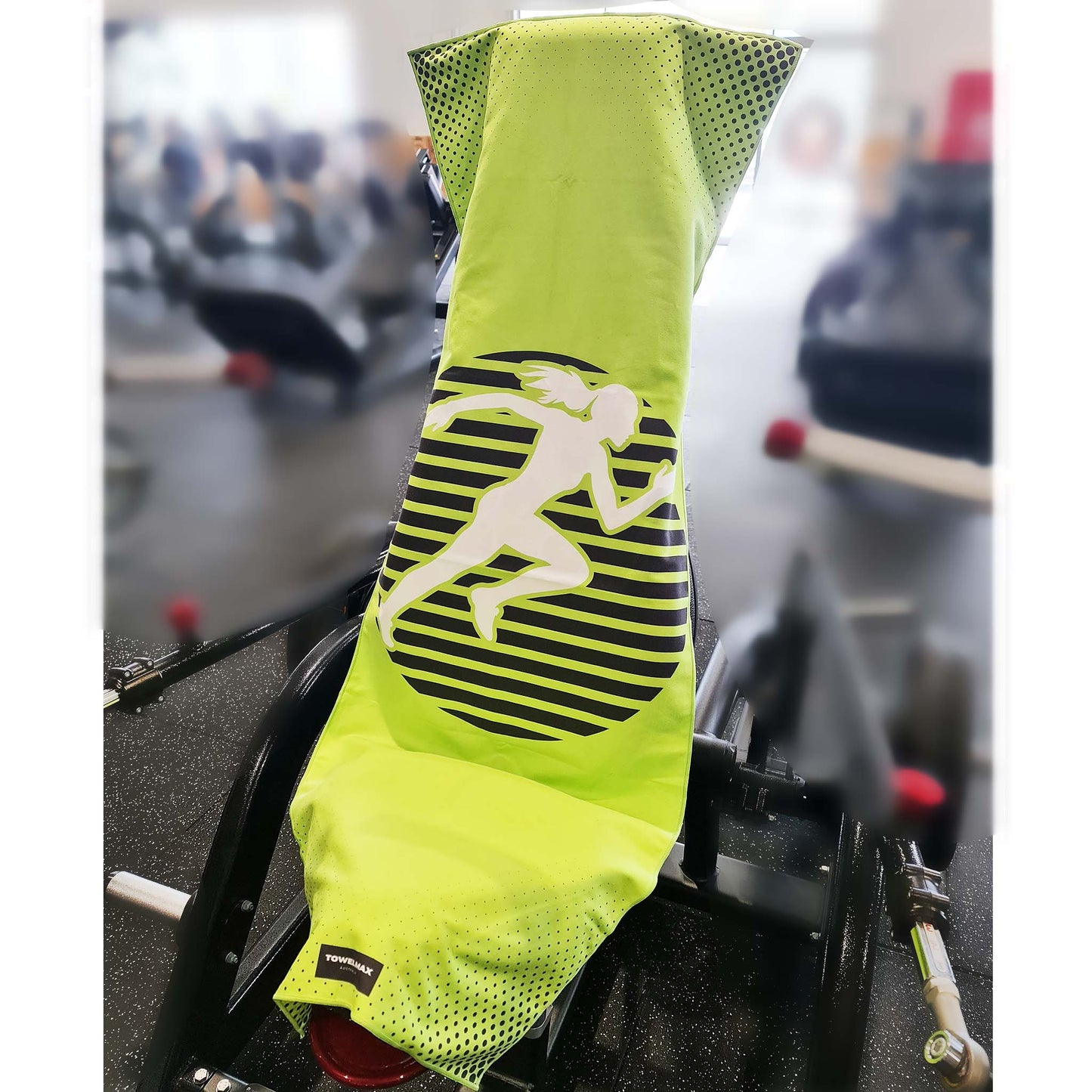 Hooded Gym towel - Green, Suede Microfiber, front