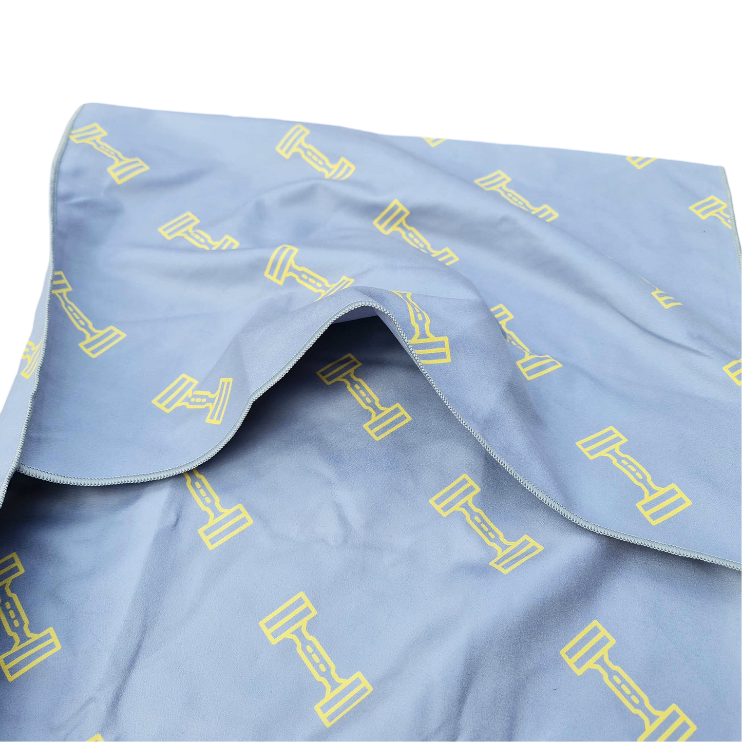 Hooded Gym Towel -grey, Suede Microfiber