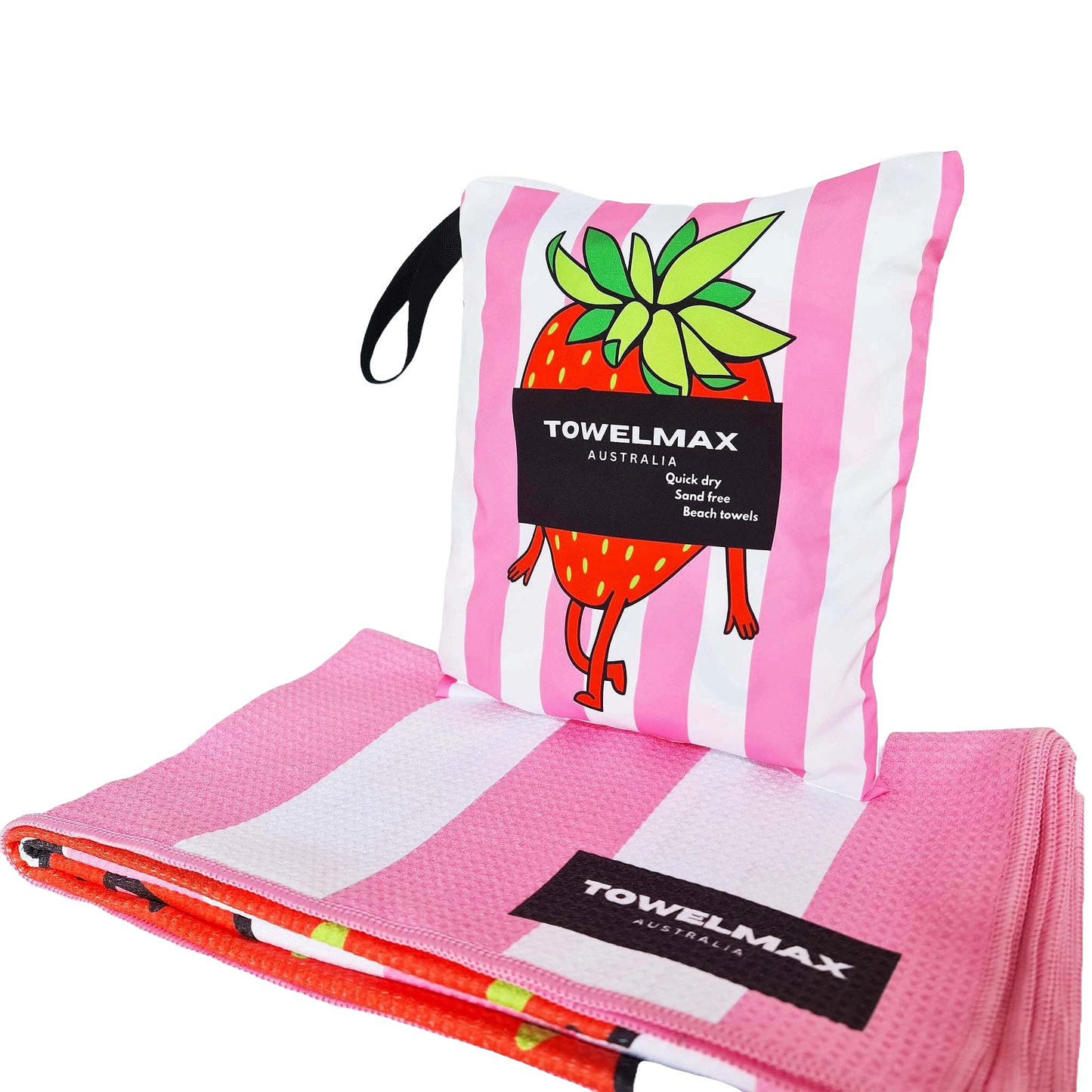 kids sand free beach towel Strawberry