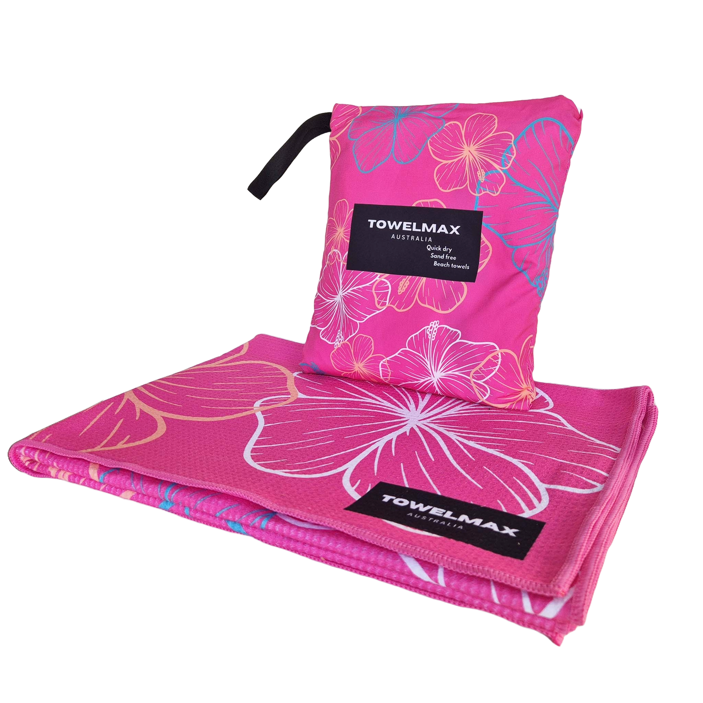 sand free beach towel Pink flower