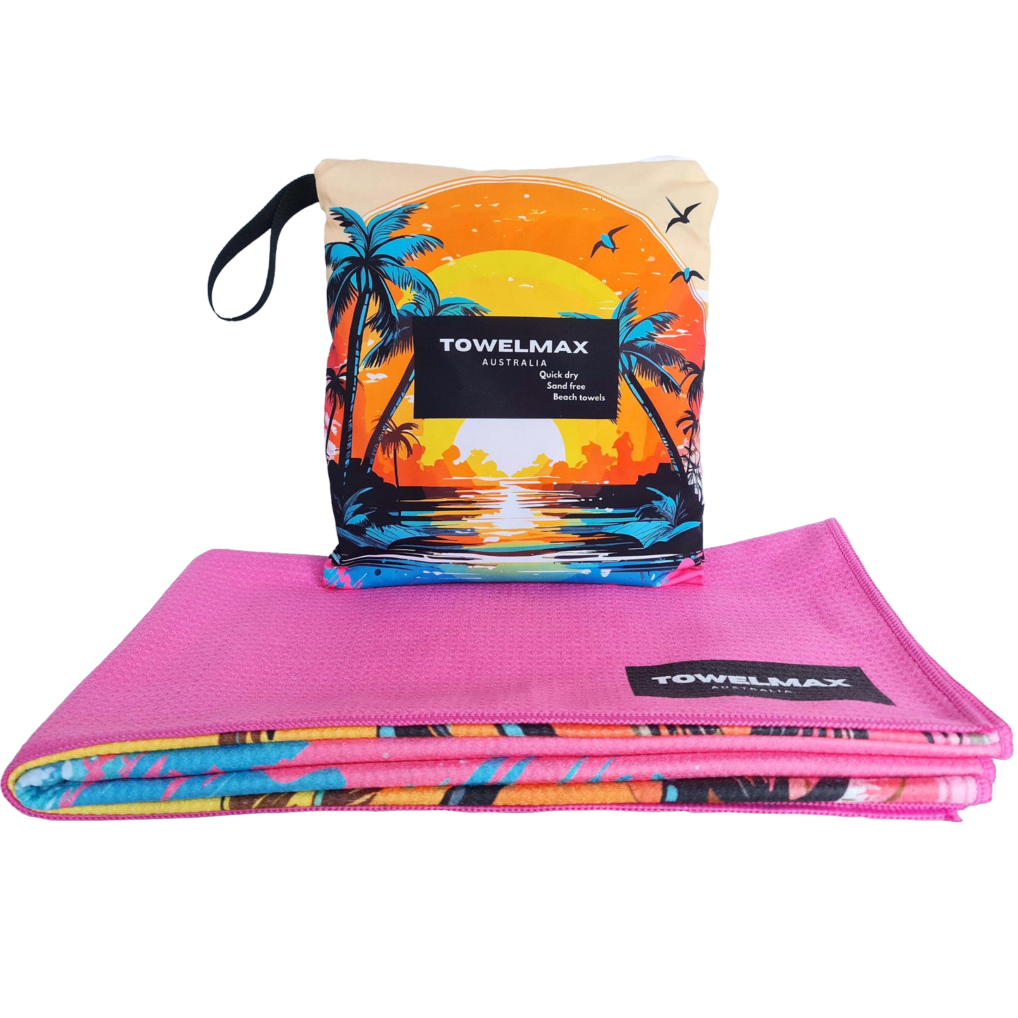 sand free beach towel sunset
