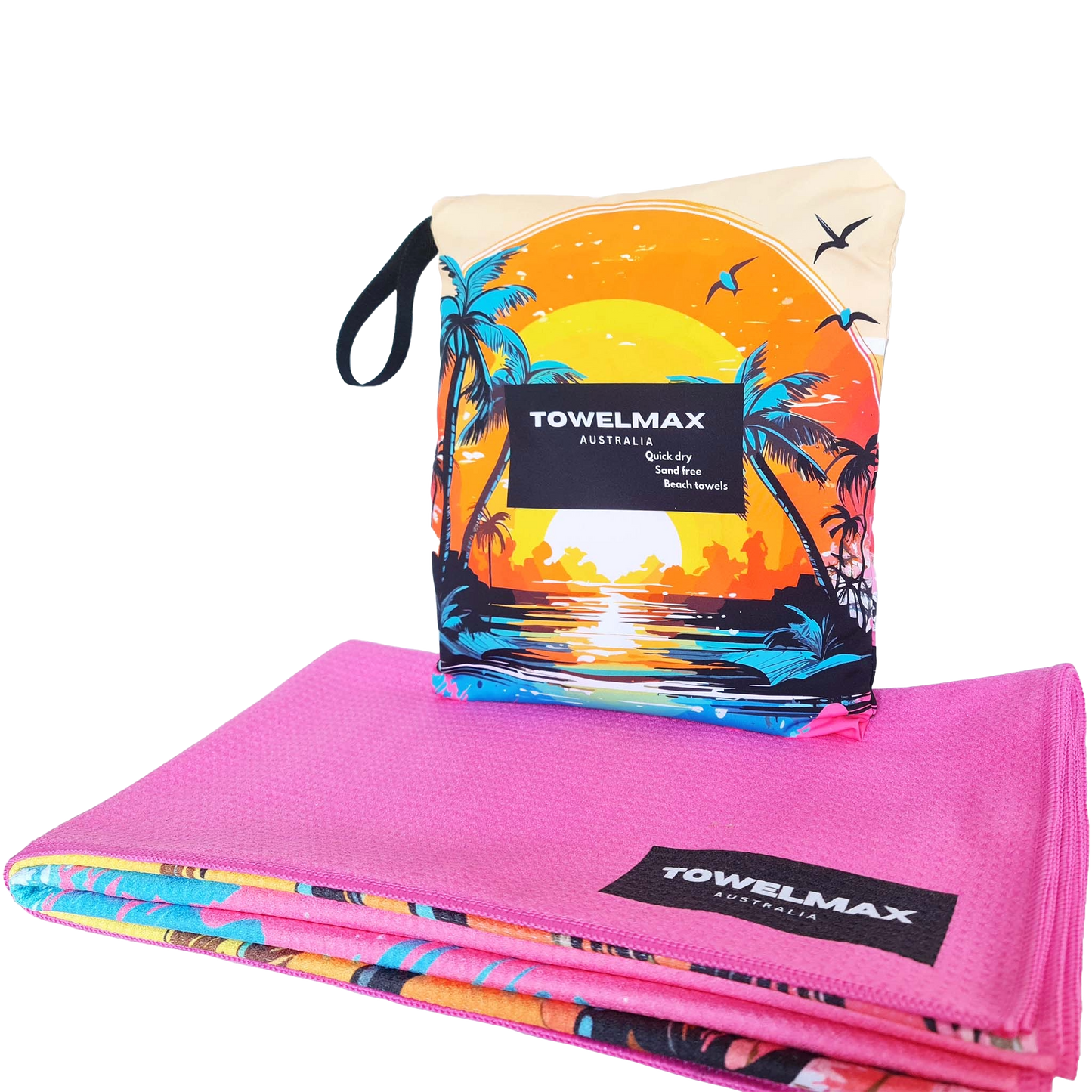 sand free beach towel sunset
