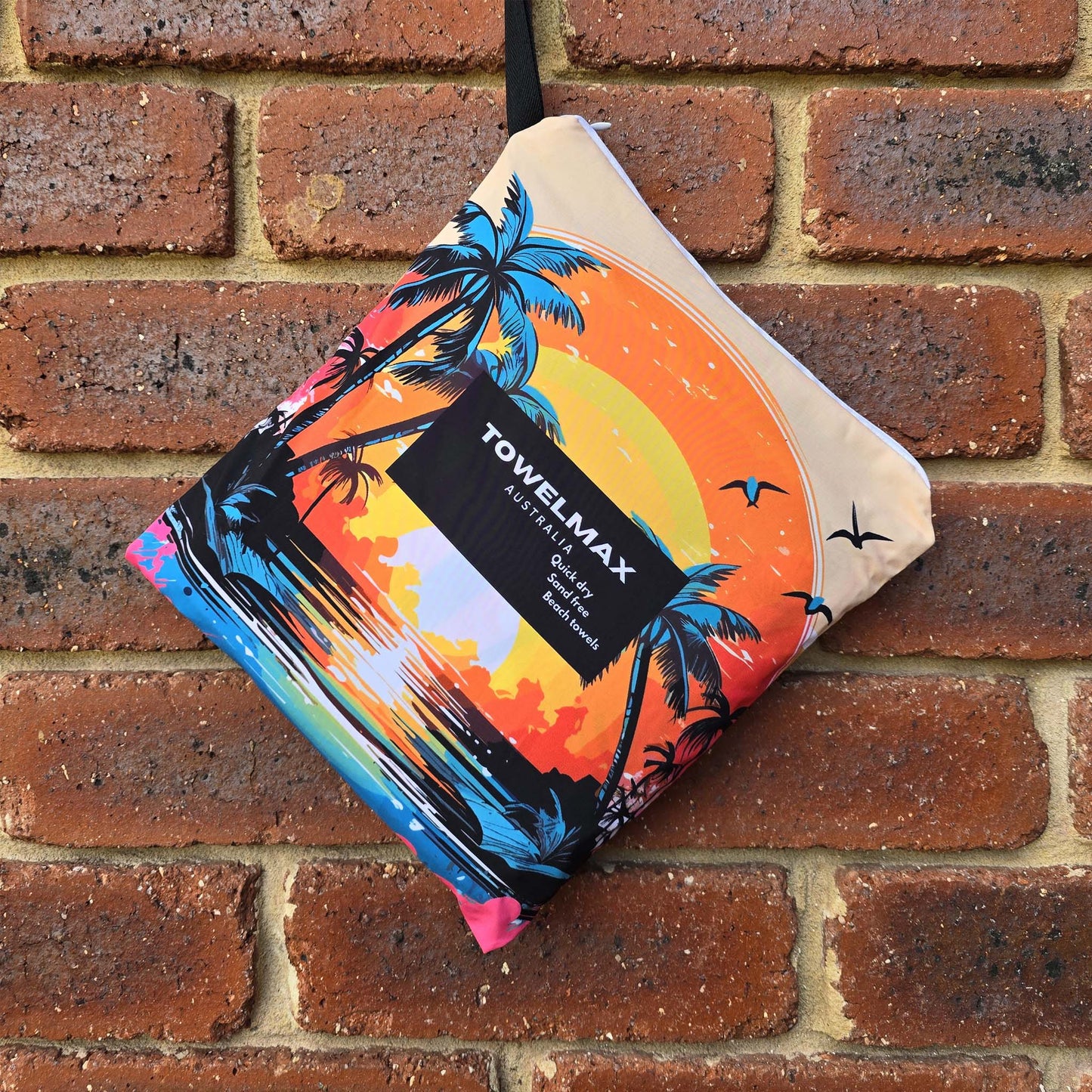 sand free beach towel sunset
