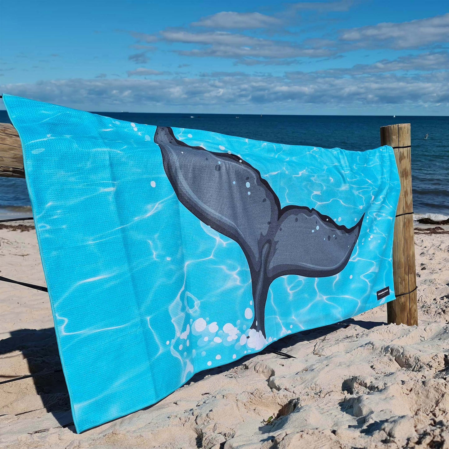 sand free beach towel whale