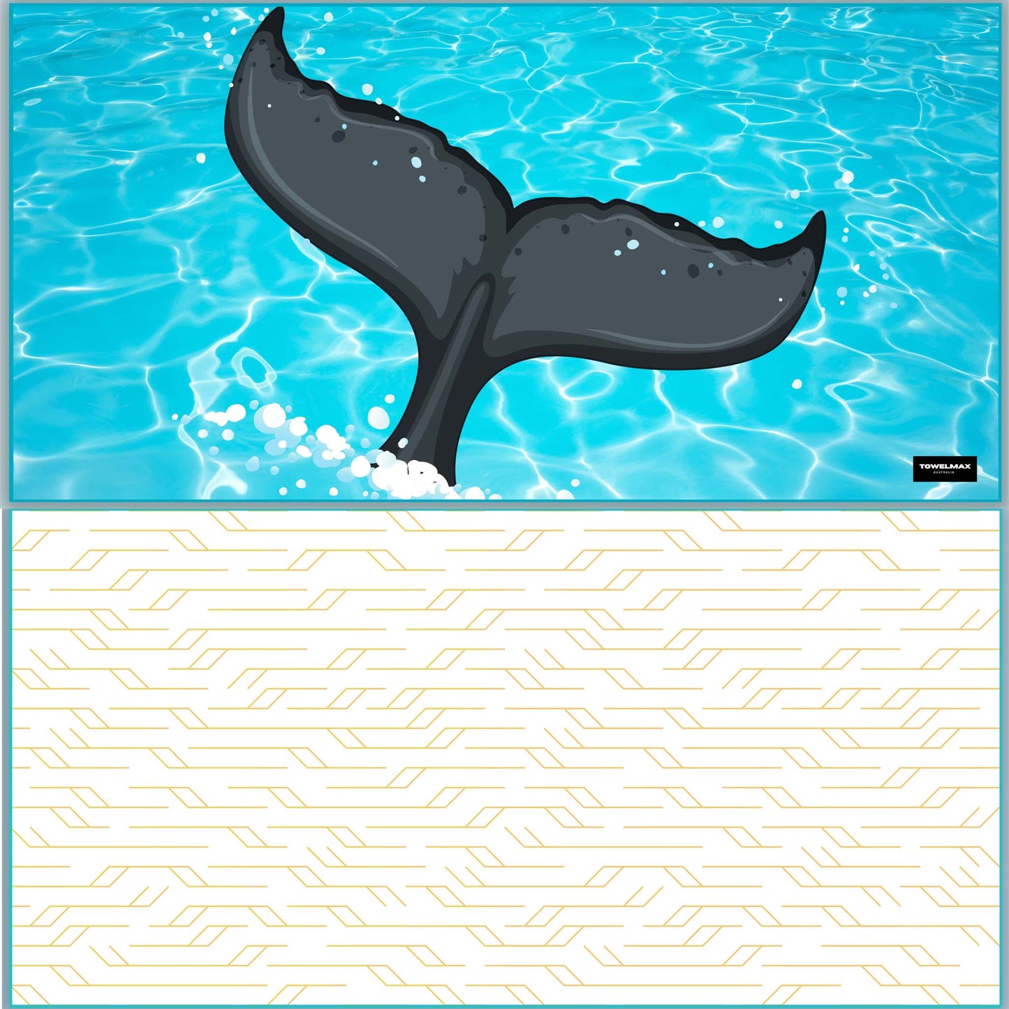 sand free beach towel whale