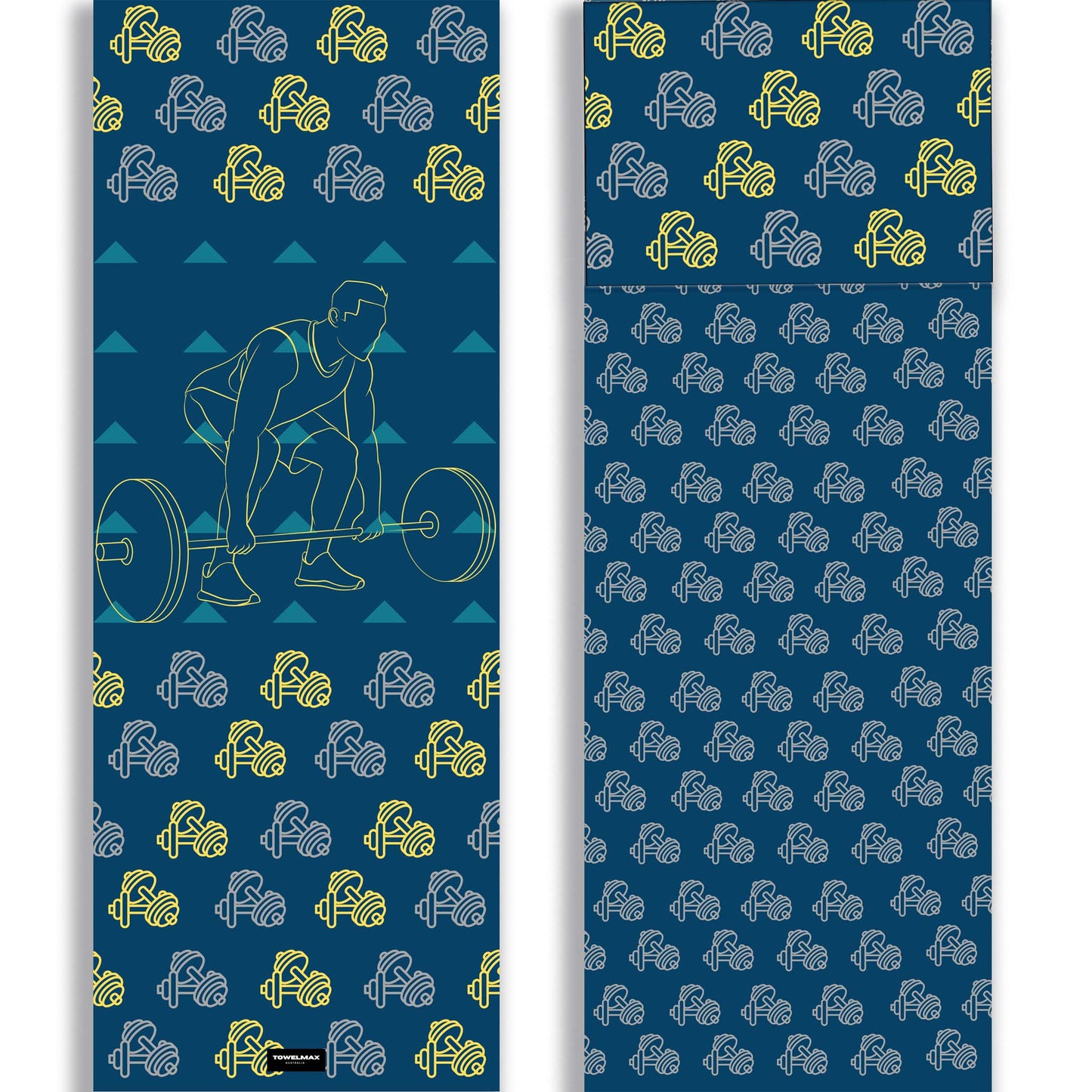 Hooded Gym Towel -dark blue, design