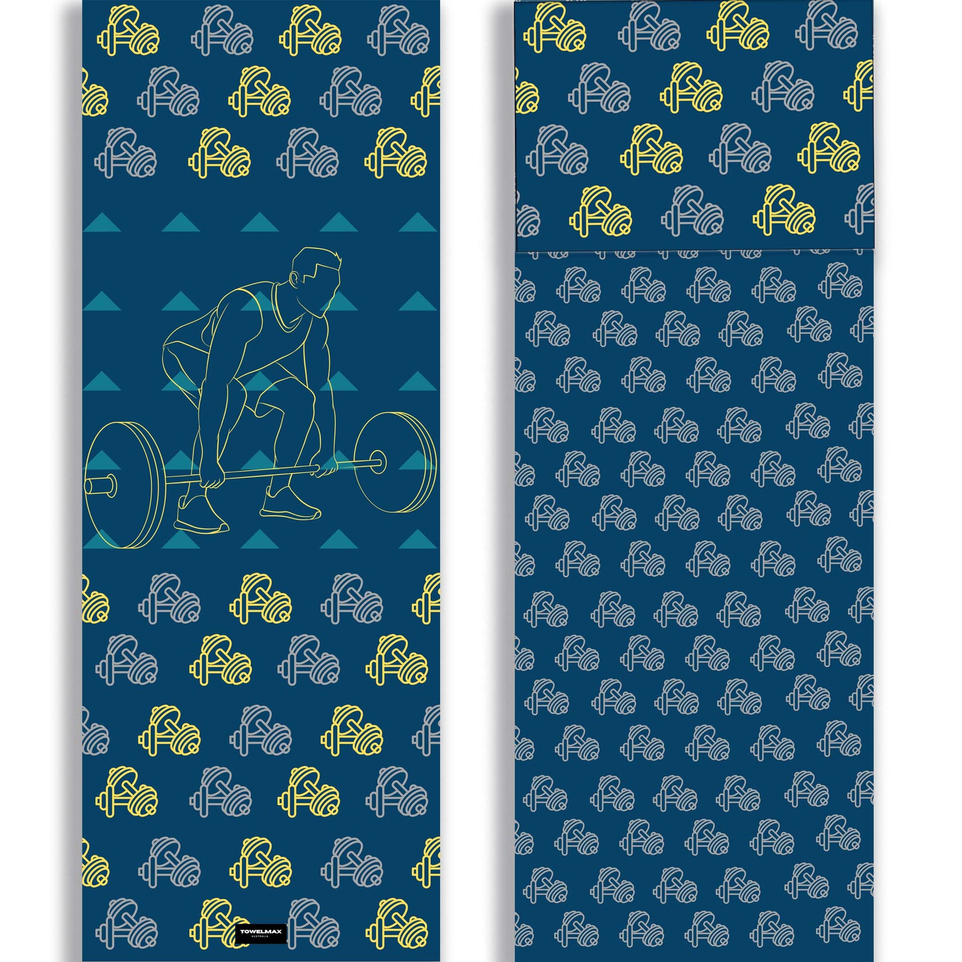 Hooded Gym Towel -dark blue, design