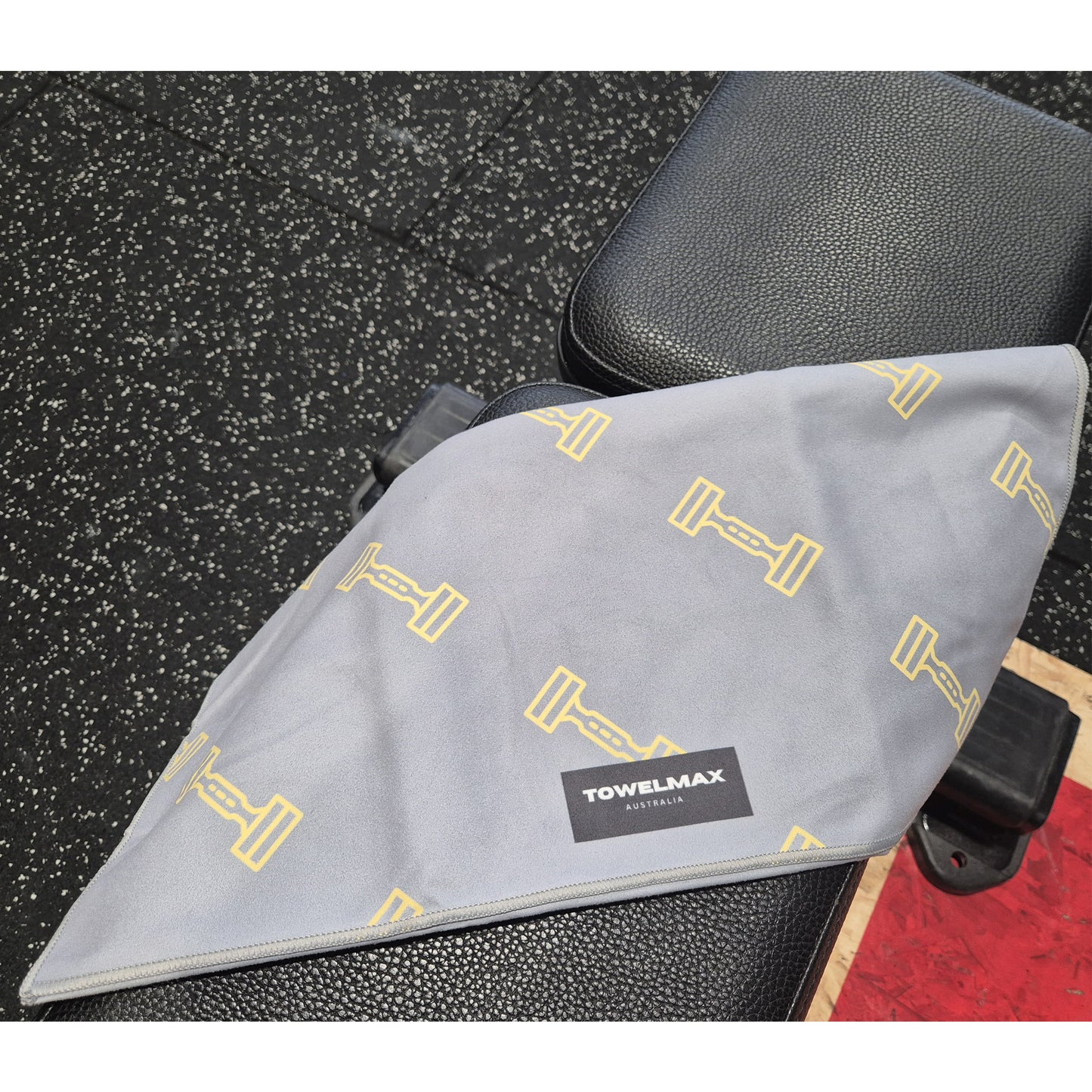 Hooded gym towel grey Suede Microfiber