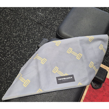 Hooded gym towel grey Suede Microfiber