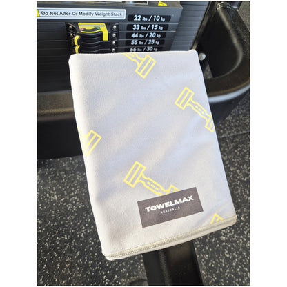 Hooded gym towel grey Suede Microfiber
