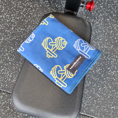 Hooded Gym Towel -blue, Suede Microfiber
